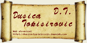 Dušica Topisirović vizit kartica